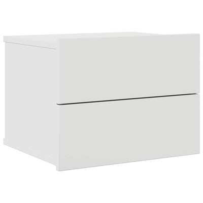sengebord 40x30x30 cm konstrueret træ hvid