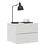 sengebord 40x30x30 cm konstrueret træ hvid