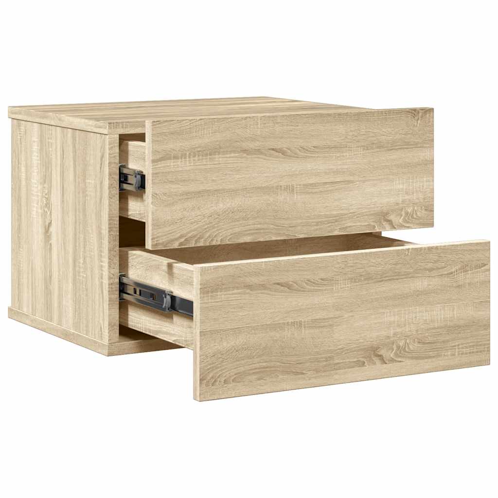 sengebord 40x30x30 cm konstrueret træ Sonoma-eg