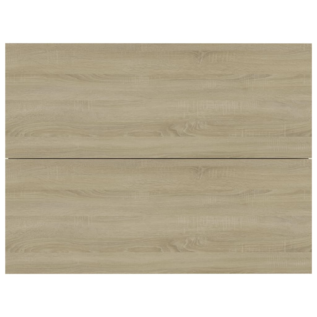 sengeborde 2 stk. 40x30x30 cm konstrueret træ sonoma-eg
