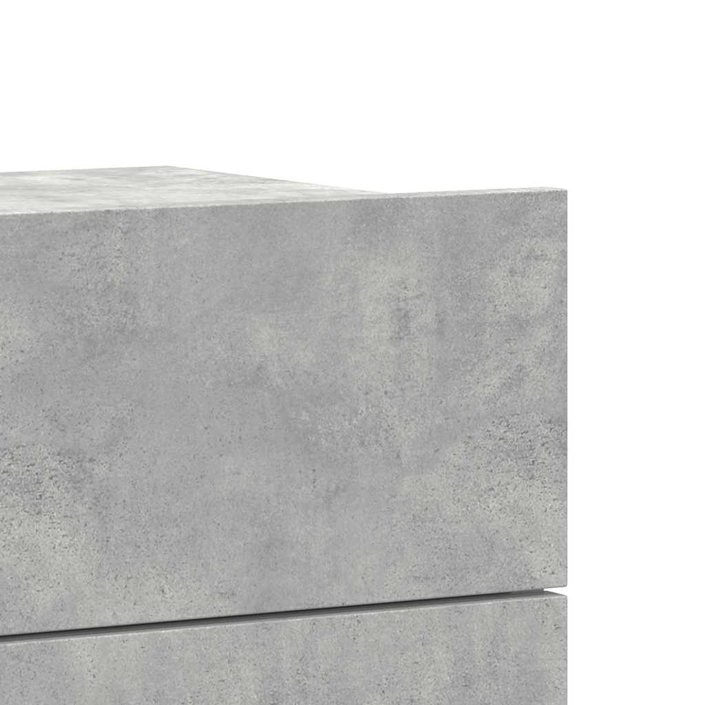 sengeborde 2 stk. 40x30x30 cm konstrueret træ betongrå