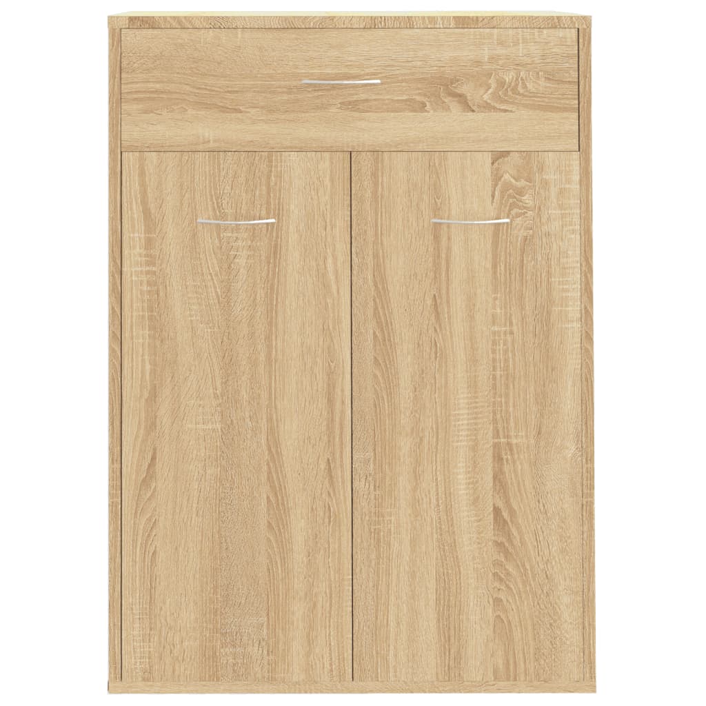 skoskab 60x35x84 cm konstrueret træ sonoma-eg