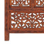 4-panels rumdeler håndskåret 160 x 165 cm massivt mangotræ brun