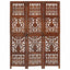 3-panels rumdeler håndskåret 120 x 165 cm massivt mangotræ brun