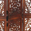 3-panels rumdeler håndskåret 120 x 165 cm massivt mangotræ brun