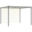 pergola med justérbart tag 3x3 m stål cremefarvet