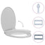 toiletsæde med soft-close oval lysegrå