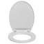 toiletsæde med soft-close oval lysegrå