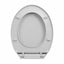 toiletsæde med soft-close oval lysegrå
