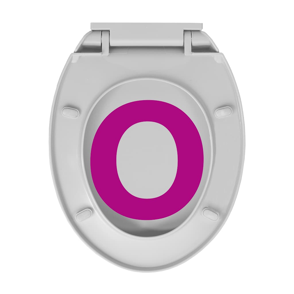 toiletsæde med soft-close oval lysegrå