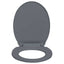 toiletsæde med soft close oval grå