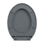 toiletsæde med soft close oval grå