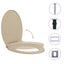 soft close toiletsæde quick release oval beige