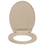 soft close toiletsæde quick release oval beige