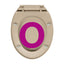 soft close toiletsæde quick release oval beige