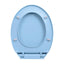 soft close toiletsæde quick release oval blå