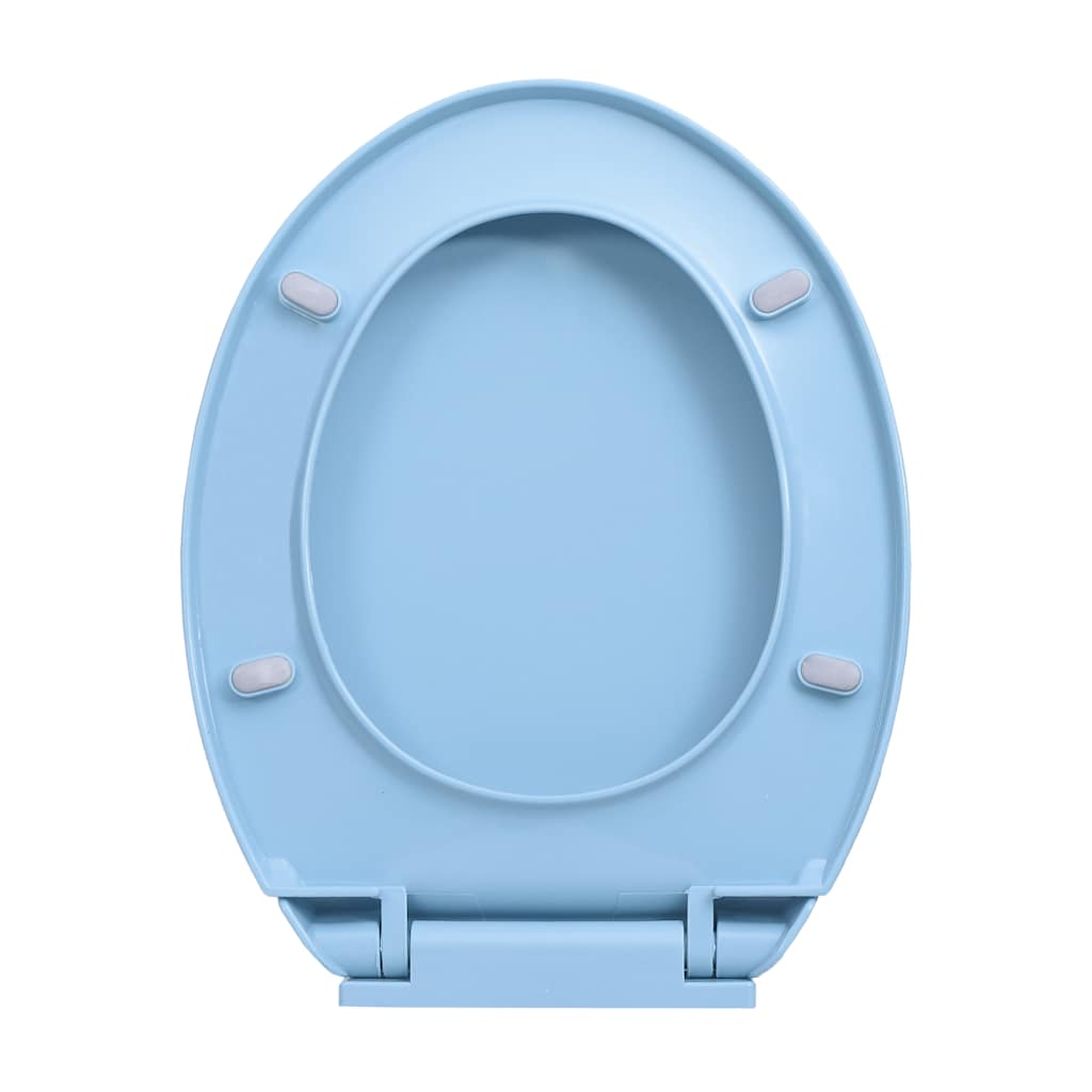 soft close toiletsæde quick release oval blå