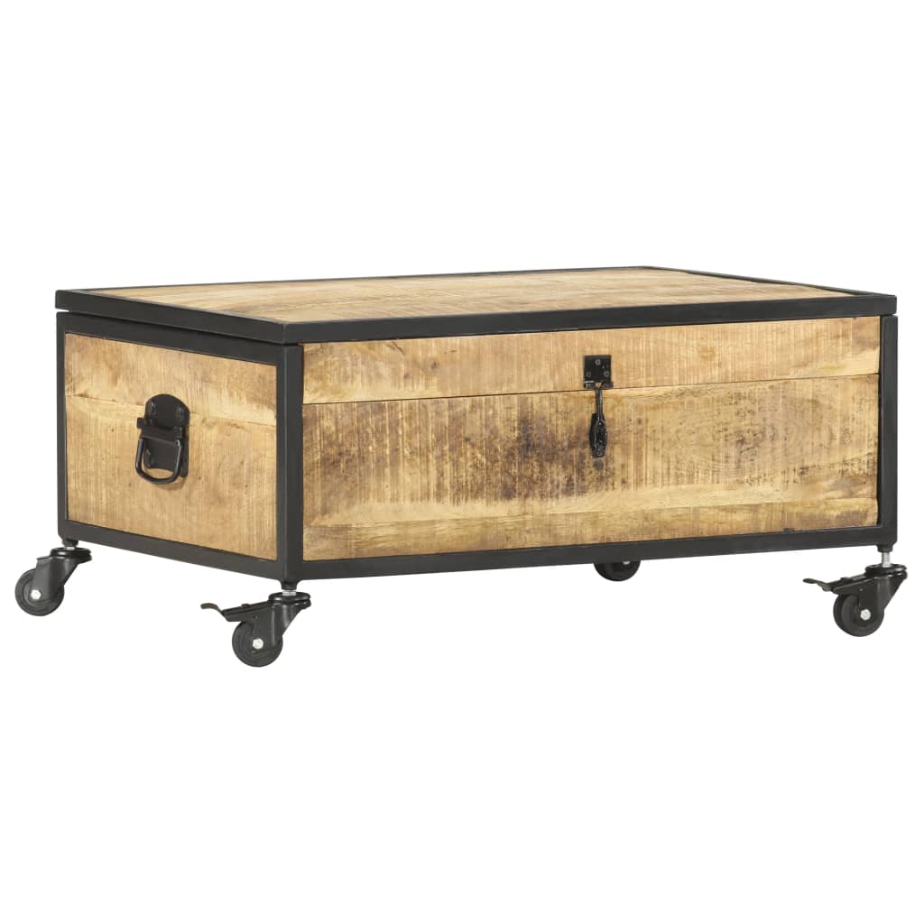 sofabord 70x50x33 cm massivt mangotræ