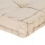 hynde til pallesofa 120x80x10 cm bomuld beige