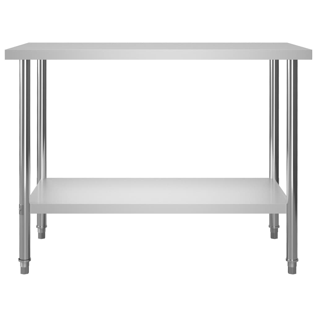 arbejdsbord til køkken 120x60x85 cm rustfrit stål