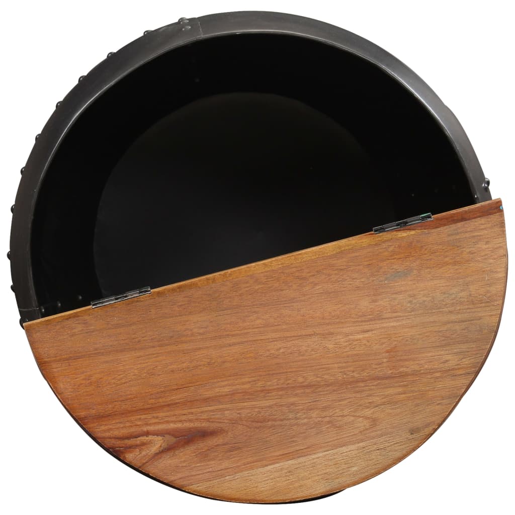 sofabord 53x43 cm massivt genbrugstræ