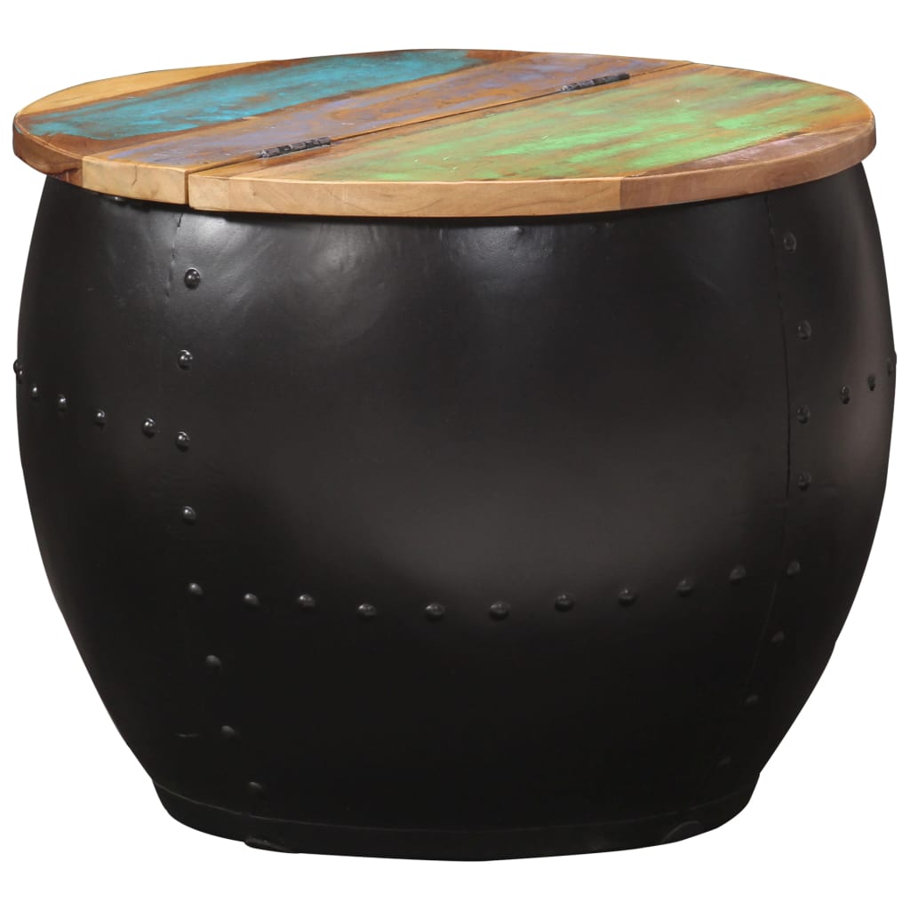 sofabord 53x43 cm massivt genbrugstræ