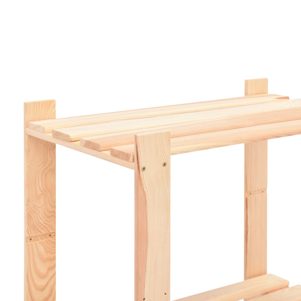 reoler 2 stk. 5 hylder 80x38x170 cm massivt fyrretræ 250 kg