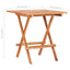 foldbart bistrobord 60x60x65 cm massivt teaktræ
