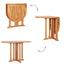 foldbart havebord 120x70x75 cm massivt teaktræ