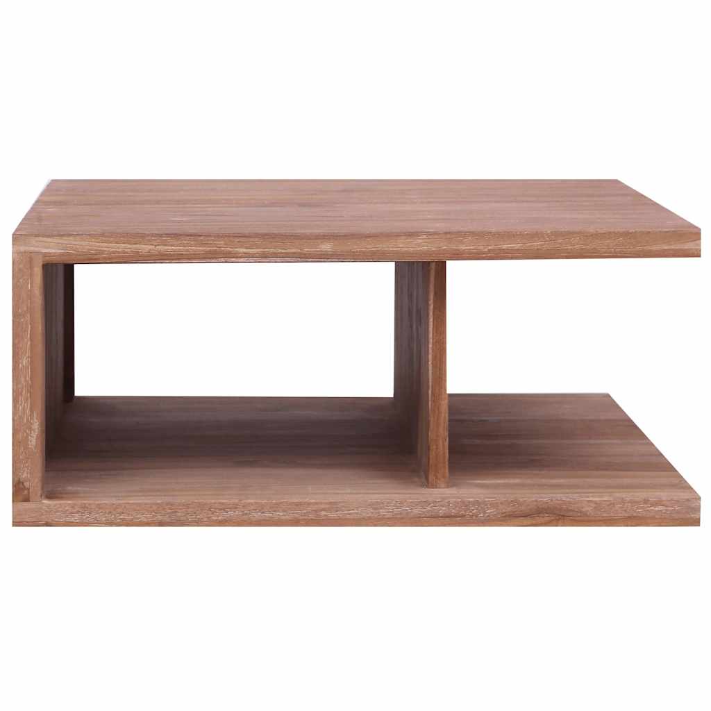 sofabord 70x70x30 cm massivt teaktræ
