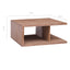 sofabord 70x70x30 cm massivt teaktræ