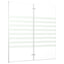 brusevæg til badekar 120x140 cm hærdet glas stribet