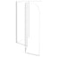brusevæg til badekar 120x69x130 cm hærdet glas gennemsigtigt