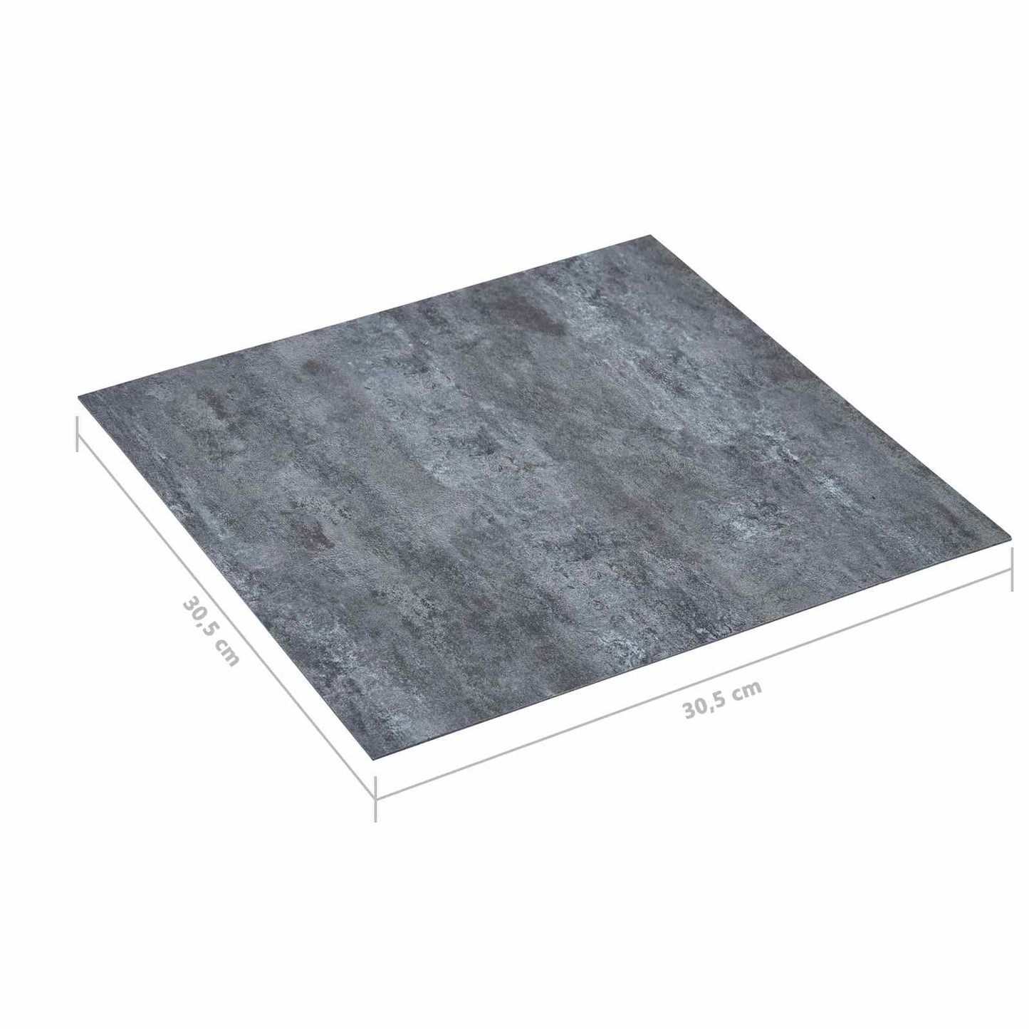 Gulvplanker 5,11 m² 55 pcs PVC Grå Marmor