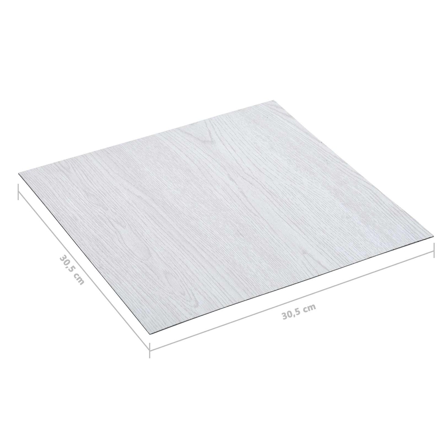 Gulvplanker 5,11 m² 55 pcs PVC Hvidt træ