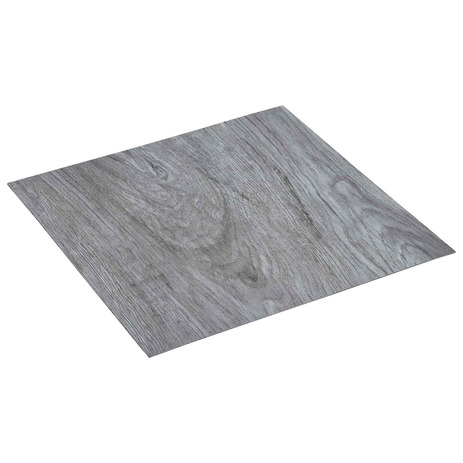Gulvplanker 55 pcs Lysegrå 5,11 m² PVC billede