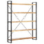 bogreol med 5 hylder 140x30x180 cm massivt mangotræ