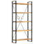 bogreol med 5 hylder 90x30x180 cm massivt mangotræ