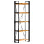 bogreol med 5 hylder 60x30x180 cm massivt mangotræ