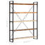 bogreol med 5 hylder 140x30x180 cm massivt genbrugstræ
