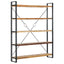 bogreol med 5 hylder 140x30x180 cm massivt genbrugstræ