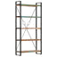 bogreol med 5 hylder 90x30x180 cm massivt genbrugstræ