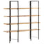 bogreol med 4 hylder 160x35x160 cm massivt mangotræ