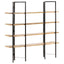 bogreol med 4 hylder 160x35x160 cm massivt mangotræ