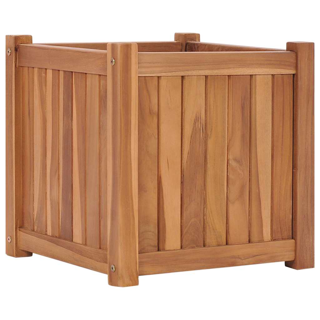hævet plantekasse 40x40x40 cm massivt teaktræ