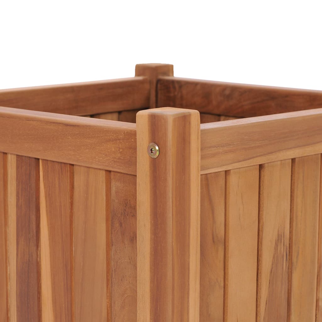 hævet plantekasse 40x40x40 cm massivt teaktræ