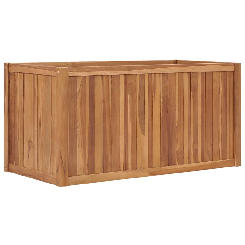 hævet plantekasse 100x50x50 cm massivt teaktræ