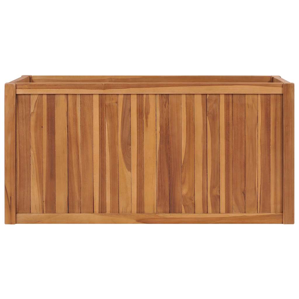 hævet plantekasse 100x50x50 cm massivt teaktræ