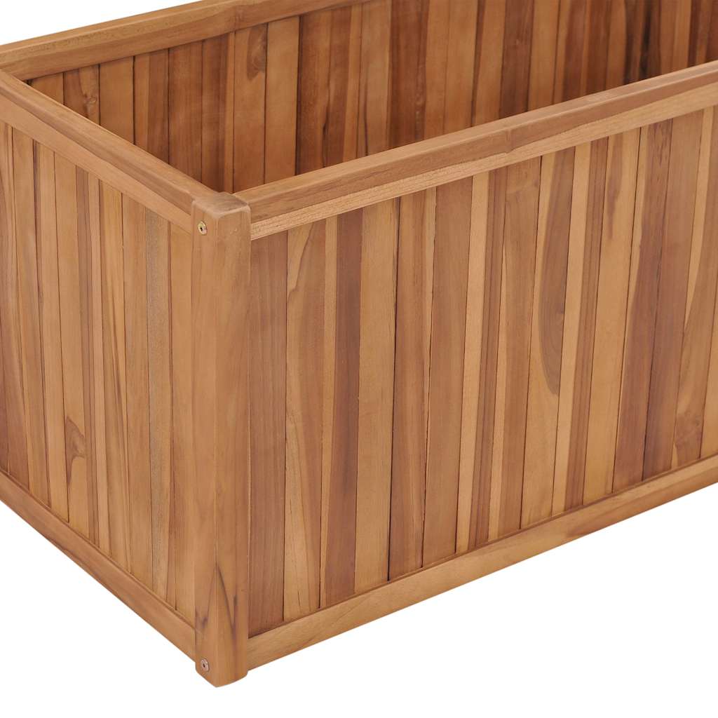 hævet plantekasse 100x50x50 cm massivt teaktræ
