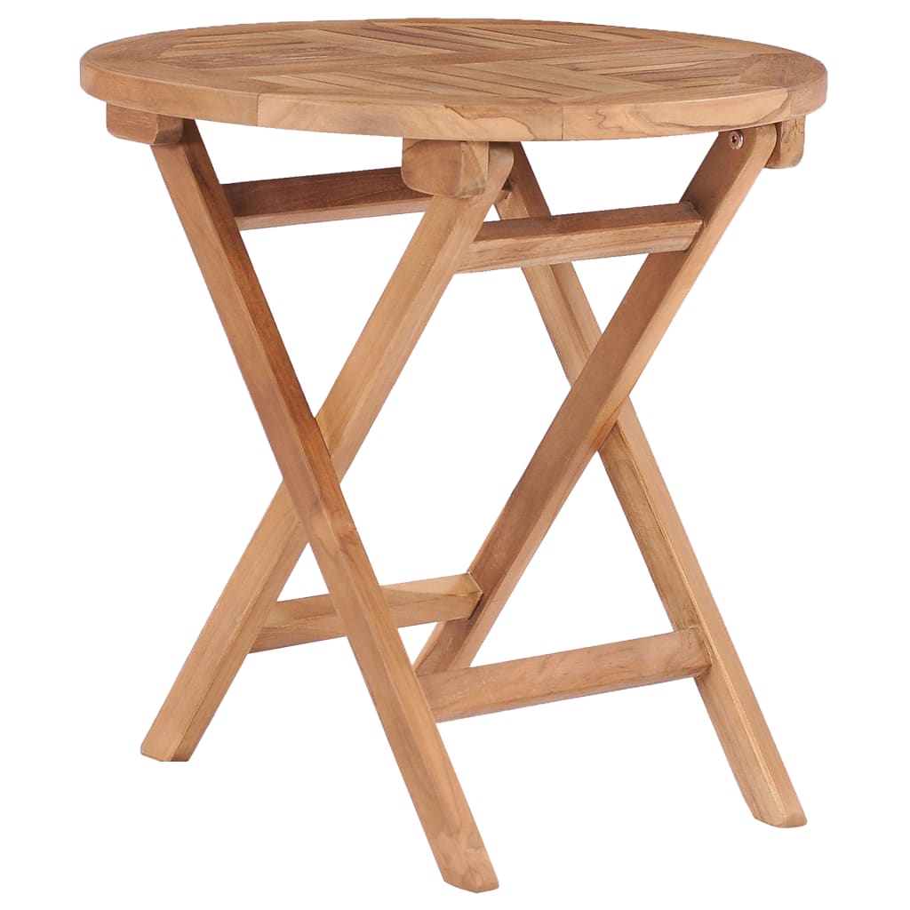 foldbart havebord 45 cm massivt teaktræ billede